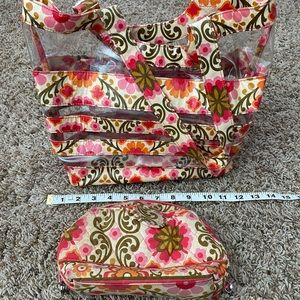 Vera Bradley clear tote in folkloric